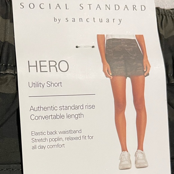 Social Standard Hero Utility Shorts Convertible Length Relaxed Fit Camo XXL - Picture 6 of 7
